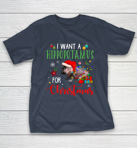 I Want A Hippopotamus For Christmas Hippo Fiona T-Shirt 3