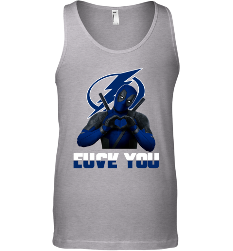 NHL Tampa Bay Lightning Deadpool Love You Fuck You Hockey Sports qsRsmq2p0tV unisex tank 17 95 151514 front sport grey