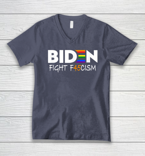 Biden Fight F45cism Shirt Biden Fight Fascism Anti Trump V-Neck T-Shirt 7 Biden Fight F45cism Shirt Biden Fight Fascism Anti Trump V-Neck T-Shirt - Image 7