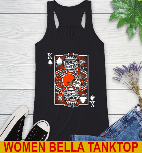 Cleveland Browns NFL Football The King Of Spades Death Cards Shirt Racerback Tank