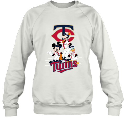 Minnesota Twins Mickey Donald And Goofy Baseball Sweatshirt