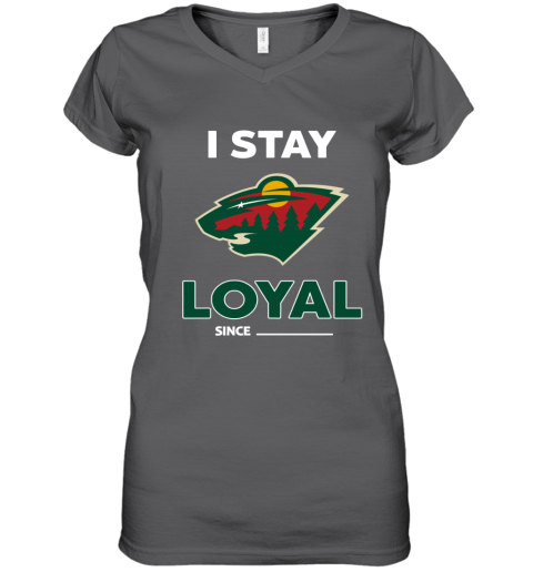 Minnesota Wild I Stay Loyal vu4u minnesota wild i stay loyal women v neck t shirt 39 front charcoal