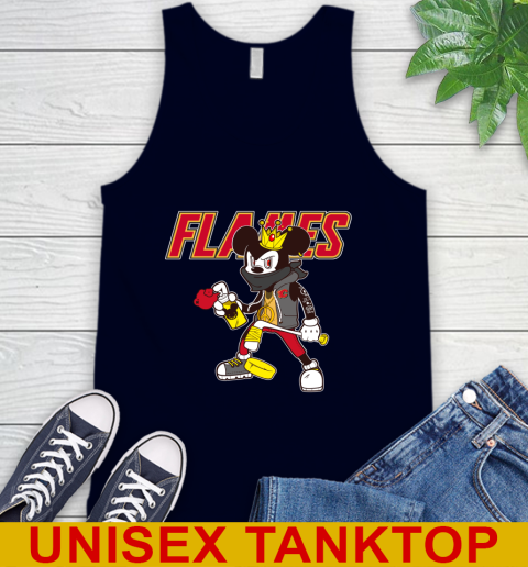 Calgary Flames NHL Hockey Mickey Peace Sign Sports Tank Top 3