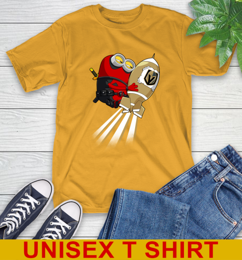 NHL Hockey Vegas Golden Knights Deadpool Minion Marvel Shirt T-Shirt 2