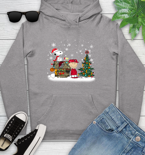 Portland Trail Blazers NBA Basketball Christmas The Peanuts Movie Snoopy Championship Youth Hoodie 6