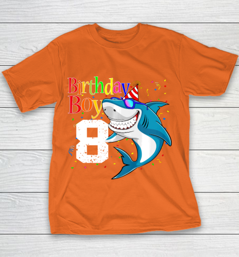 Kids 8th Birthday Boy Shark Shirts 8 Jaw Some Four Tees Boys 8 Years Old Youth T-Shirt 4