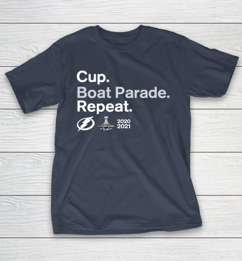 Cup Boat Parade Repeat Tampa bay Lightnings Stanley Hockey 2021 T-Shirt 3