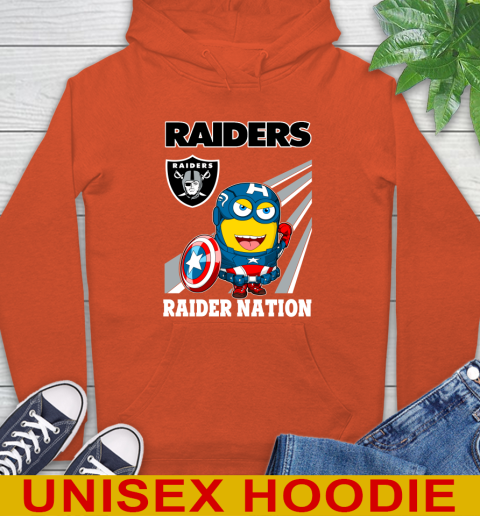NFL Football Oakland Raiders Captain America Marvel Avengers Minion Shirt Hoodie 4