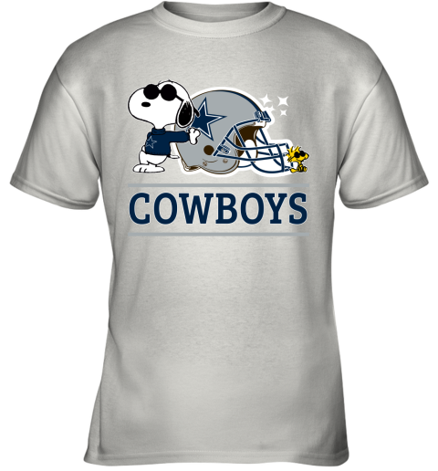 The Dallas Cowboys Joe Cool And Woodstock Snoopy Mashup Youth T-Shirt