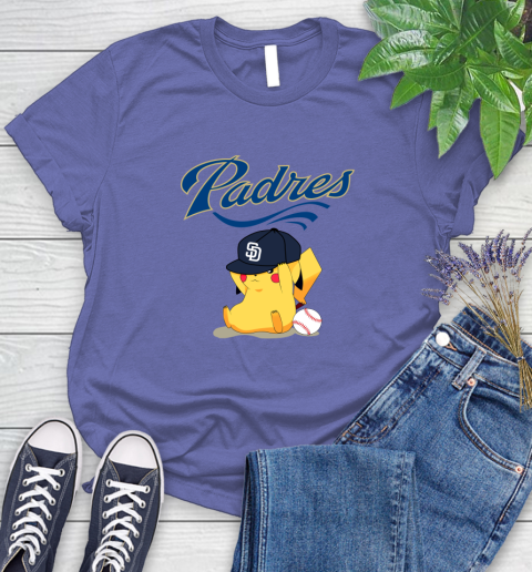 MLB Pikachu Baseball Sports San Diego Padres Women's T-Shirt 11
