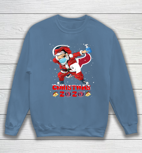 Houston Texans Funny Santa Claus Dabbing Christmas 2020 NFL Sweatshirt 6