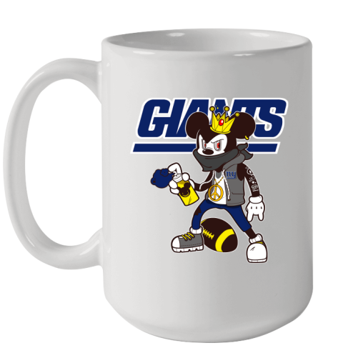 New York Giants NFL Football Mickey Peace Sign Sports Ceramic Mug 15oz