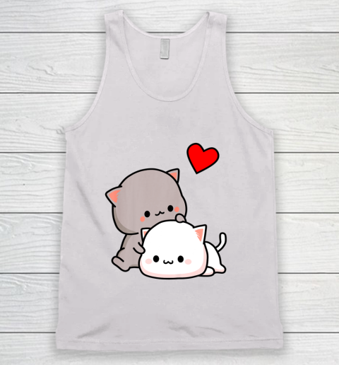 Mochi Peach Cat Goma Love Is Kind Love Hugs Kisses Valentine Tank Top