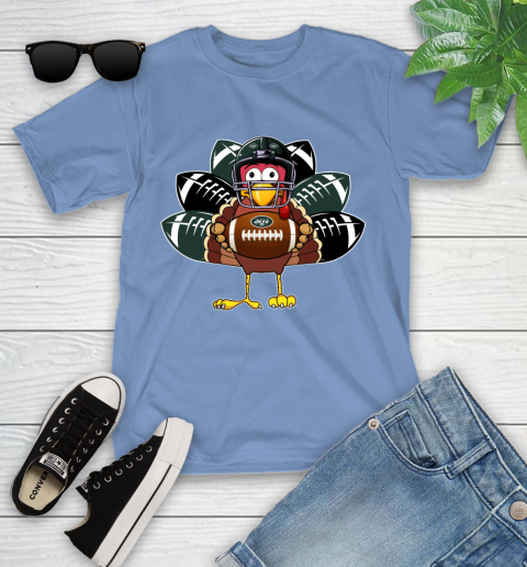New York Jets Turkey Thanksgiving Day Youth T-Shirt 11