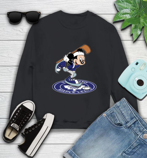 NHL Hockey Toronto Maple Leafs Cheerful Mickey Disney Shirt Sweatshirt
