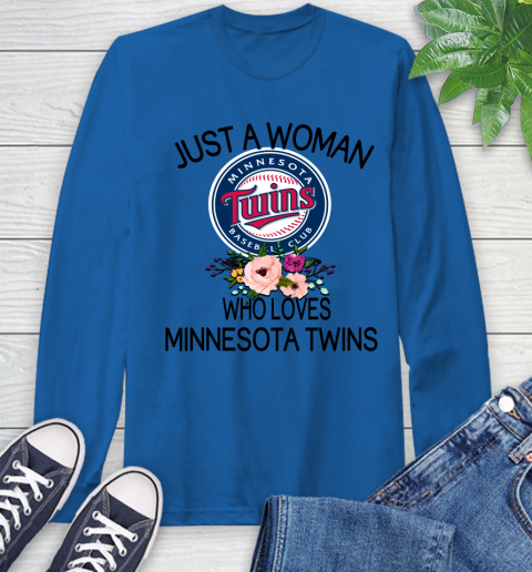 MLB Just A Woman Who Loves Minnesota Twins Baseball Sports Long Sleeve T-Shirt 7