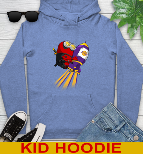 NBA Basketball Los Angeles Lakers Deadpool Minion Marvel Shirt Youth Hoodie 12