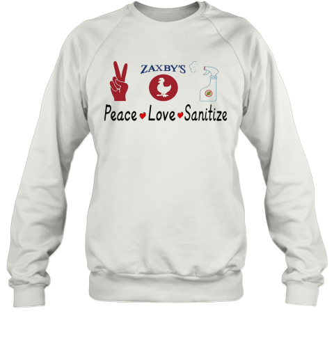 Zaxby'S Peace Love Sanitize Sweatshirt