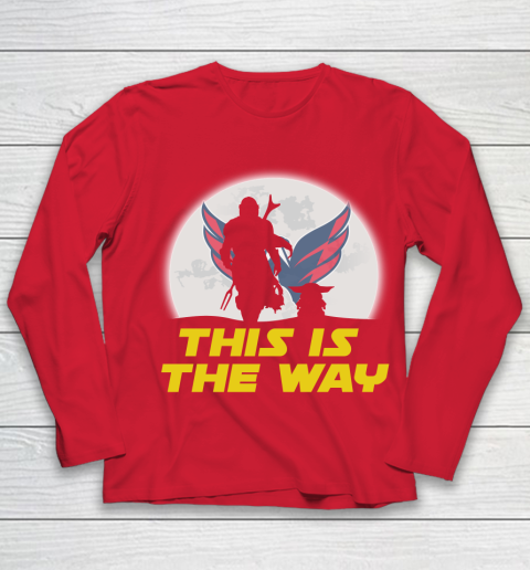Washington Capitals NHL Ice Hockey Star Wars Yoda And Mandalorian This Is The Way Youth Long Sleeve 8