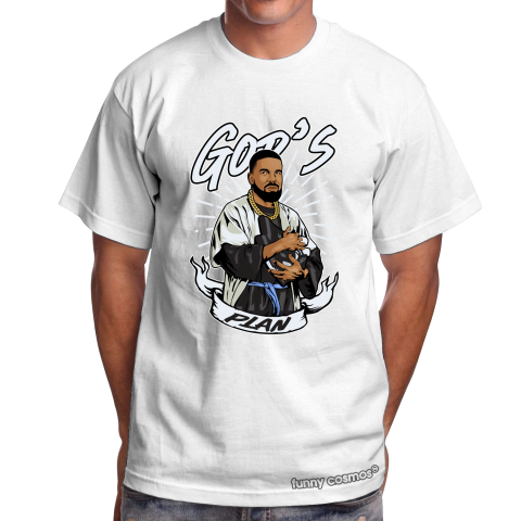 Air Jordan 5 Black Metallic Matching Sneaker Tshirt Frake God's Plan Black and White Jordan Tshirt
