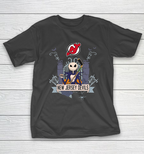 NHL New Jersey Devils Hockey Jack Skellington Halloween T-Shirt