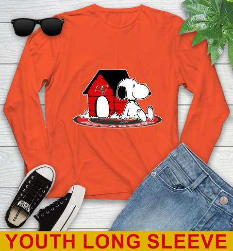 NFL Football Tampa Bay Buccaneers Snoopy The Peanuts Movie Shirt Youth Long Sleeve 4
