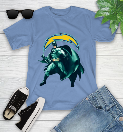 NFL Batman Football Sports Los Angeles Chargers Youth T-Shirt 11