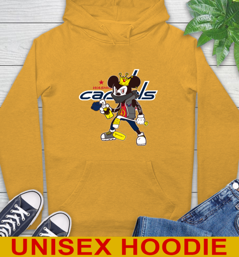 Washington Capitals NHL Hockey Mickey Peace Sign Sports Hoodie 3
