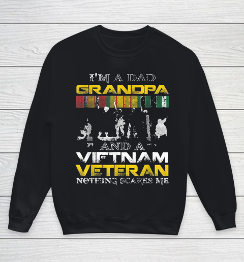 Grandpa Funny Gift Apparel  I'm A Dad Grandpa And Vietnam Veteran Us Youth Sweatshirt