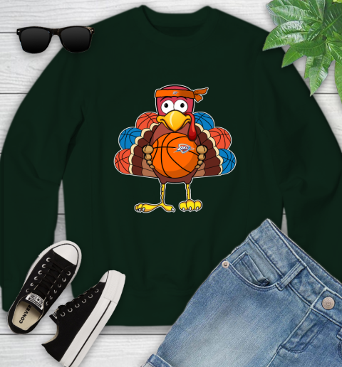 Oklahoma City Thunder Turkey thanksgiving day Youth Sweatshirt 10