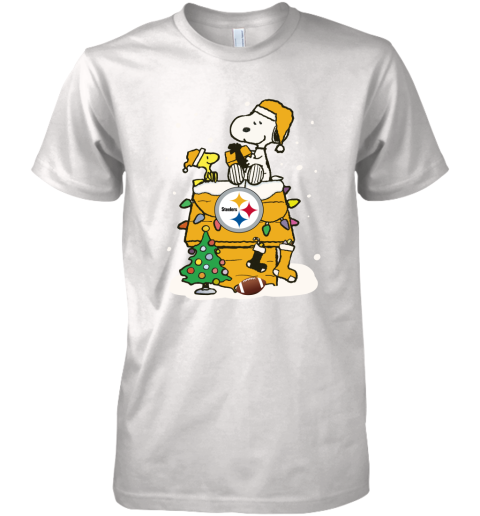 A Happy Christmas With Pitburg Steelers Snoopy Premium Men's T-Shirt