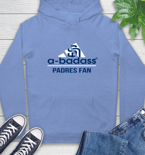 MLB A Badass San Diego Padres Fan Adidas Baseball Sports Hoodie 11