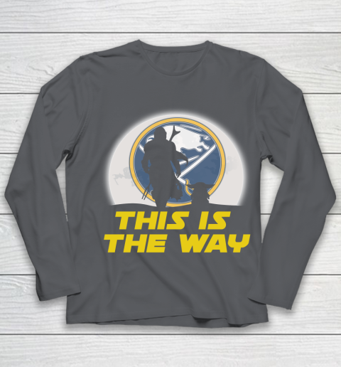 Buffalo Sabres NHL Ice Hockey Star Wars Yoda And Mandalorian This Is The Way Youth Long Sleeve 6