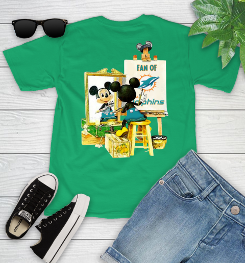NFL Football Miami Dolphins Mickey Drawing Shirt 100