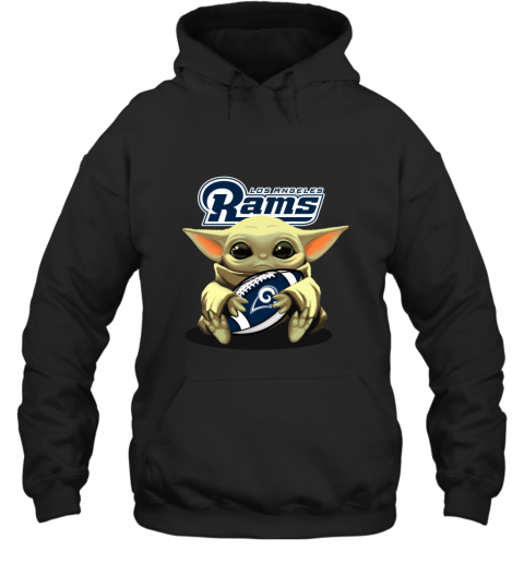 Baby Yoda Loves The Los Angeles Rams - Rookbrand