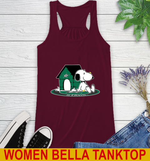 NHL Hockey Dallas Stars Snoopy The Peanuts Movie Shirt Racerback Tank 3