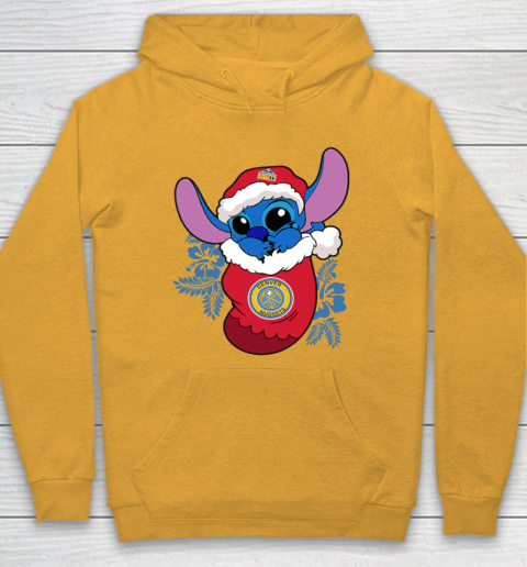 Denver Nuggets Christmas Stitch In The Sock Funny Disney NBA Hoodie 3