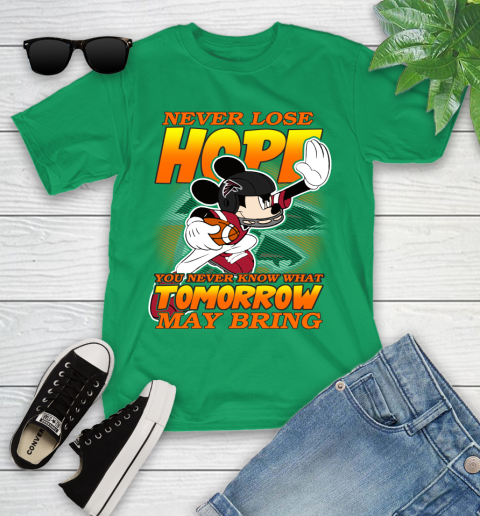Atlanta Falcons NFL Football Mickey Disney Never Lose Hope (1) Youth T-Shirt 8
