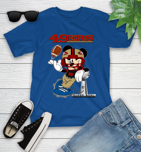 NFL San Francisco 49ers Mickey Mouse Disney Super Bowl Football T Shirt Youth T-Shirt 9