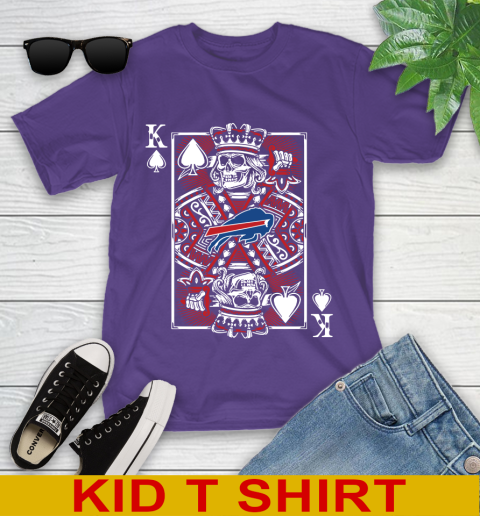 Buffalo Bills NFL Football The King Of Spades Death Cards Shirt Youth T-Shirt 3