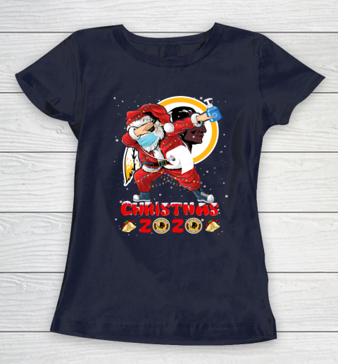 Washington Redskins Funny Santa Claus Dabbing Christmas 2020 NFL Women's T-Shirt 2