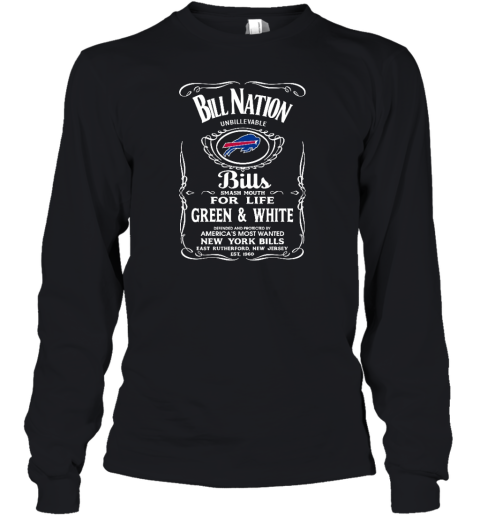 Bill Nation Unbillievable Football Buffalo Bills NFL Slogan Youth Long Sleeve