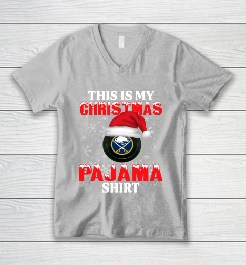 Buffalo Sabres This Is My Christmas Pajama Shirt NHL V-Neck T-Shirt 3