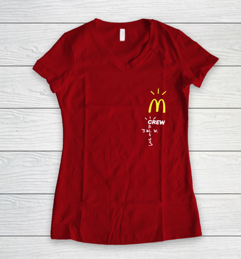 Travis Scott Cactus Jack McDonal Women's V-Neck T-Shirt 8