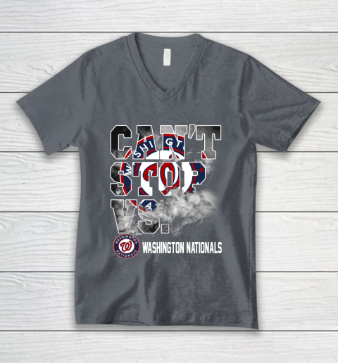 MLB Washington Nationals Baseball Can't Stop Vs Nationals V-Neck T-Shirt 4