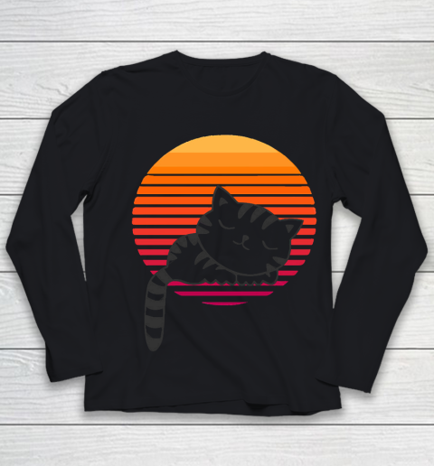 Mother's Day Funny Gift Ideas Apparel  Cat sleeping sunset Mama Youth Long Sleeve