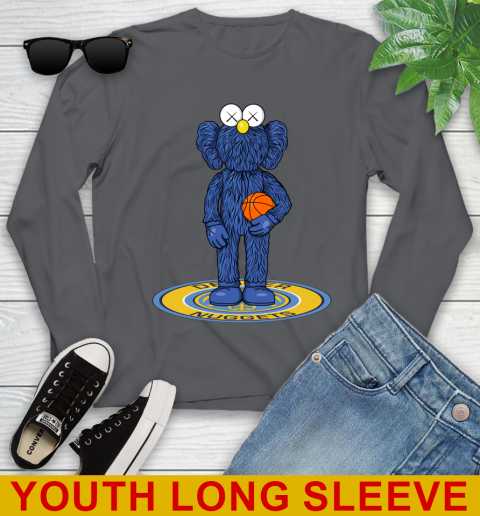 NBA Basketball Denver Nuggets Kaws Bff Blue Figure Shirt Youth Long Sleeve 9