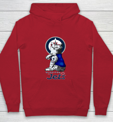 NHL My Cat Loves Winnipeg Jets Hockey Youth Hoodie 7