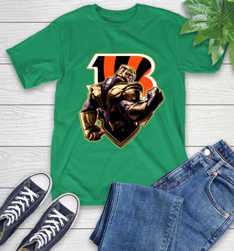 NFL Thanos Avengers Endgame Football Sports Cincinnati Bengals T-Shirt 7