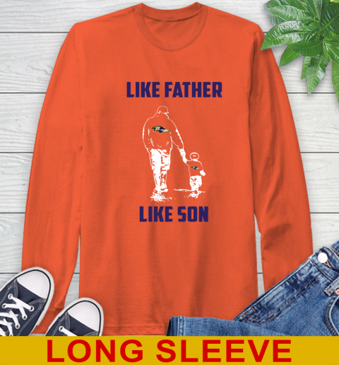 Baltimore Ravens NFL Football Like Father Like Son Sports Long Sleeve T-Shirt 4